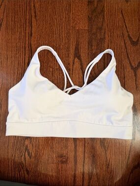 Athleta White Strappy Sports Bra